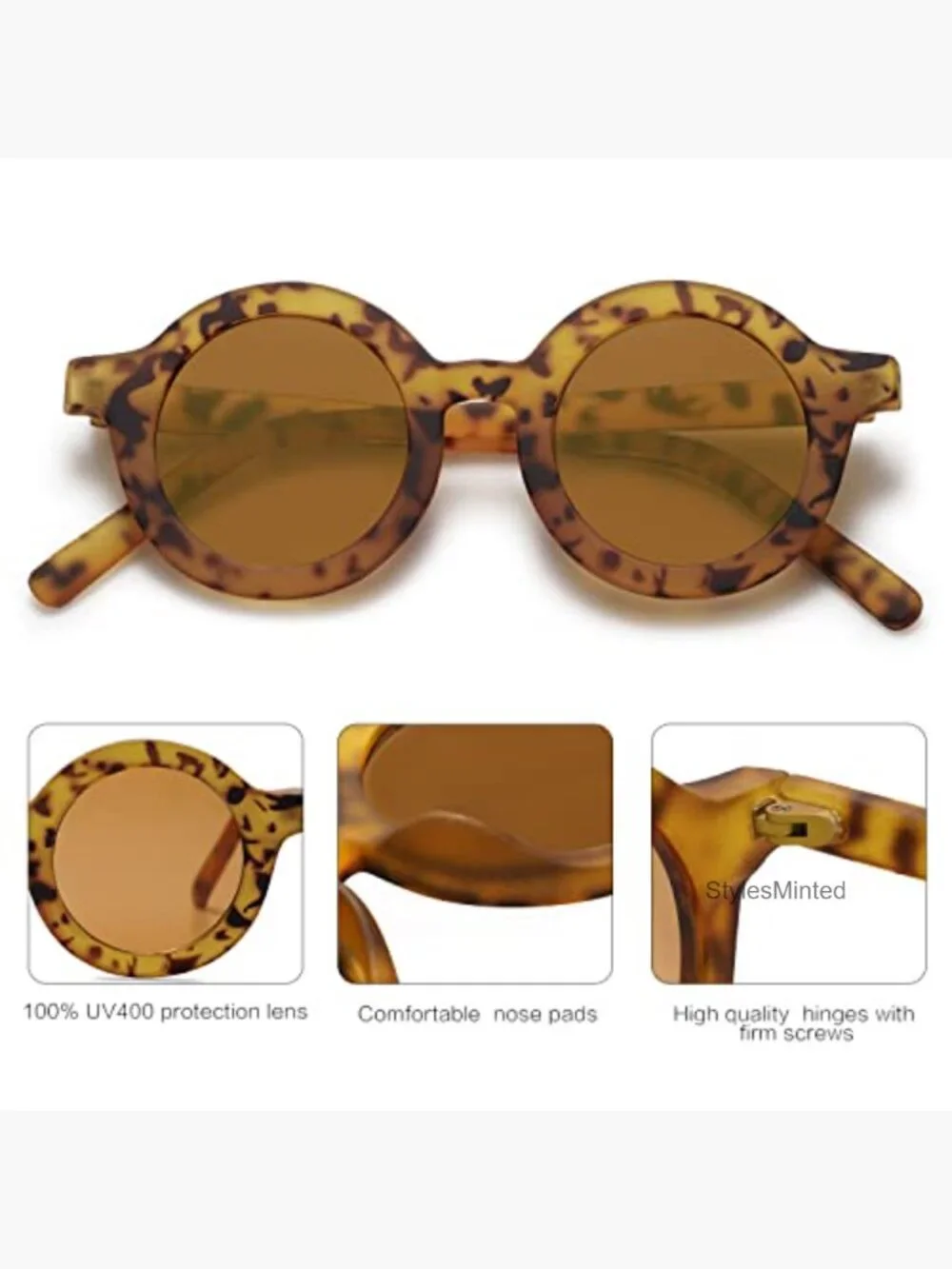 Kids Round Polarized Sunglasses UV400 Protection Retro Style